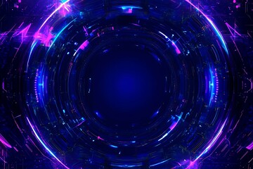 Fototapeta premium Futuristic vector illustration of a aqua circuit board with intricate digital tech elements, perfect for advanced technology backgrounds.