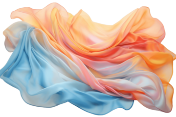 Custom Printed Silk Print Isolated on Transparent Background Generative AI