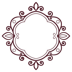 Decorative Frame Border Design with Ornament, Easily Editable Vector File MiLon Graphic