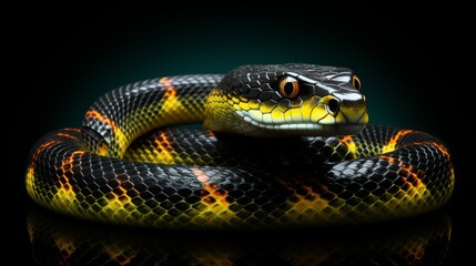 Fototapeta premium Smart snake robots ai driven exploration with sensors, cameras, and bionic technology