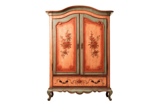 A transparent background showcasing an armoire.