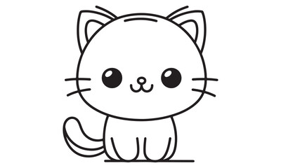 Cute cartoon kitten and pig characters playing together, a fun vector illustration