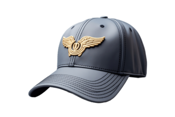 Clear, Isolated modern Baseball Cap on Transparent background.