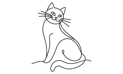 Black cat vector illustration with a bow, butterfly, and silhouette, perfect for Halloween designs