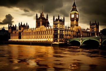 Naklejka premium Captivating golden monument a textured representation of iconic architecture in stunning detail