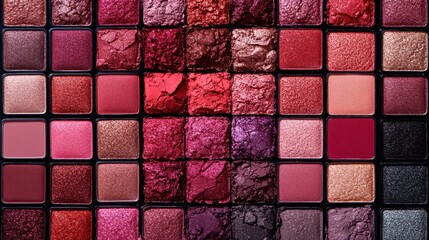 Vibrant Display of Colorful Eyeshadow Palettes Showcasing a Stunning Array of Shades and Textures
