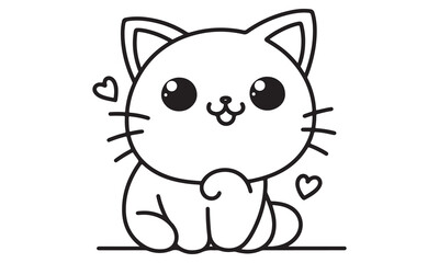 A cute cartoon illustration of a kitten and puppy sitting together in a fun and playful design