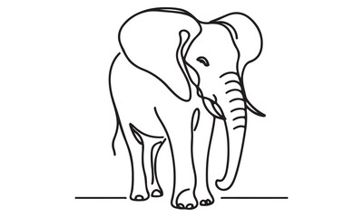 Cartoon Elephant Illustration, a Fun Wild Animal Vector Design