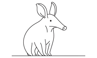 Happy brown bunny rabbit cartoon vector illustration