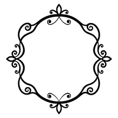 Simple Decorative Frame Border Design with Ornament, Easily Editable Vector File MiLon Graphic