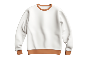 Cozy Crewneck Sweater Isolated on Transparent Background.