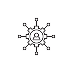 Additional skills icon Vector flat thin line illustration