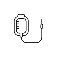 Blood transfusion icon Vector flat thin line illustration