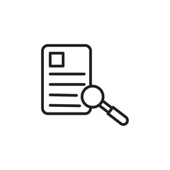 Case studies icon Vector flat thin line illustration