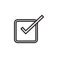 Checkbox Icon Vector flat thin line illustration