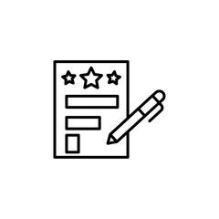 Feedback form icon Vector flat thin line illustration