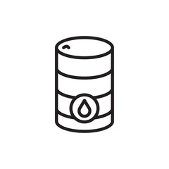 Fuel barrel icon Vector flat thin line illustration