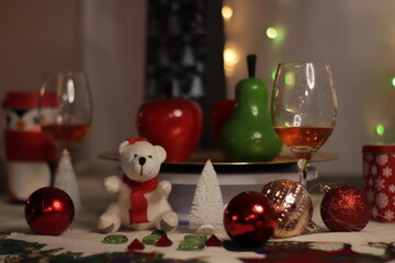 Christmas lights and Christmas decorations for December parties