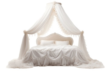 High-Quality Bed Image Isolated on Transparent Background.
