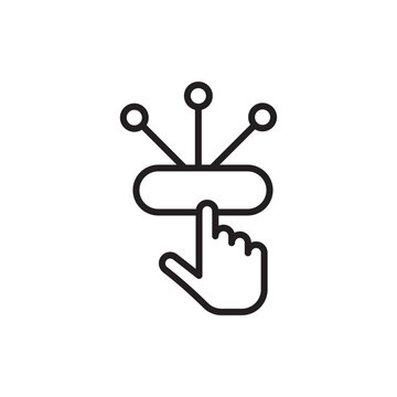 Interaction icon Vector flat thin line illustration