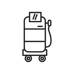 Laser epilation equipment icon Vector flat thin line illustration