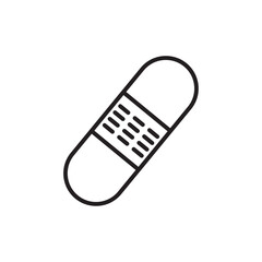 Medical patch icon Vector flat thin line illustration