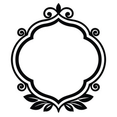 Simple Decorative Frame Border Design with Ornament, Easily Editable Vector File MiLon Graphic