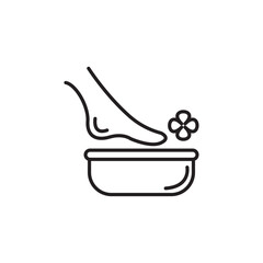 Pedicure icon Vector flat thin line illustration