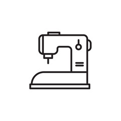 Sewing machine icon Vector flat thin line illustration