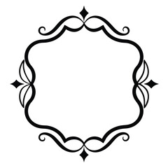 Simple Decorative Frame Border Design with Ornament, Easily Editable Vector File MiLon Graphic