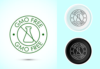 GMO Free Product Icon Design Illustration, Icon For Web and mobile application