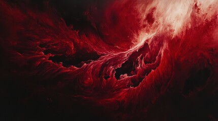 Dramatic red smoke on black background