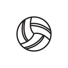 volleyball icon Vector flat thin line illustration