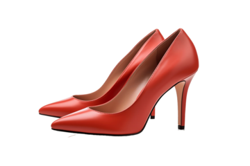 Stylish Women's Stiletto Heel Isolated on Transparent Background.