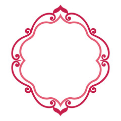 Decorative Frame Border Design with Ornament, Easily Editable Vector File