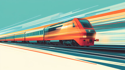 Informative infographic displaying train inertia for comprehensive visualization and understanding. Momentum. Illustration