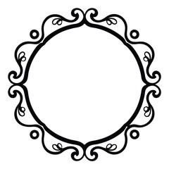 Decorative Frame Border Design with Ornament, Easily Editable Vector File