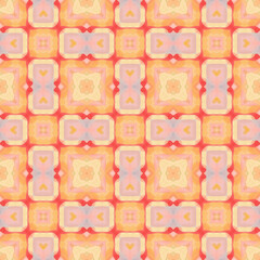 Patrón sin costuras Original. Colores Pastel. Formas. Estampa. Textura. Fondo. Caleidoscopio. Simétrico. Infinito