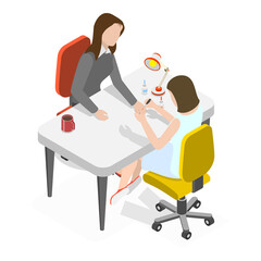 3D Isometric Flat  Illustration of Cosmetology. Item 3