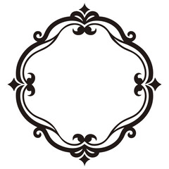 Decorative Frame Border Design with Ornament, Easily Editable Vector File