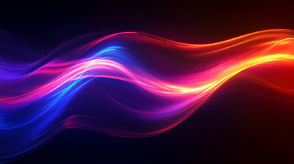 Obraz premium Abstract Vibrant Wave Swirling Energy Neon Lights Dynamic Flow Colorful Motion Red Pi