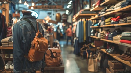 Modern retail boutique with stylish apparel and accessories