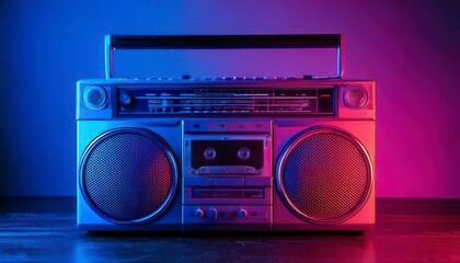 Fototapeta premium Vintage boombox. Generated image