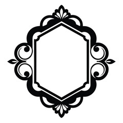 Decorative Frame Border Design with Ornament, Easily Editable Vector File