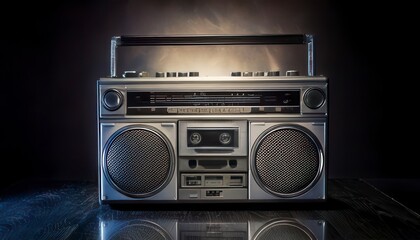 Fototapeta premium Vintage boombox. Generated image
