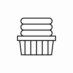 laundry basket icon sign vector