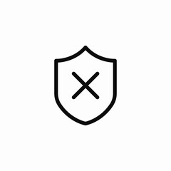 protection turned off icon sign vector