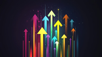 abstract upward arrow