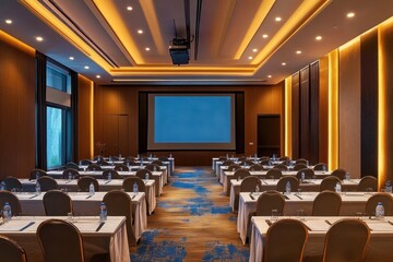 Sophisticated modern conference room ideal for corporate presentations