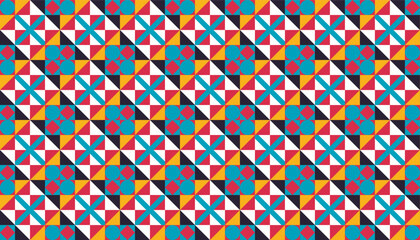 Seamless pattern with colorful squares